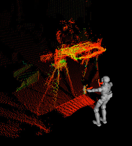Raw lidar point cloud